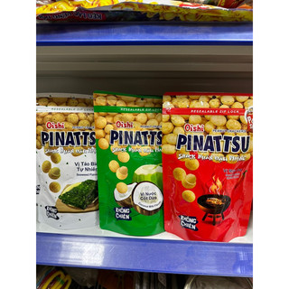 Snack đậu phộng oishi pinattsu vị mực cay/vị cốt dừa 95g