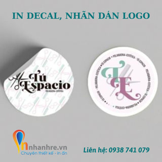Decal , in 1000 tem nhãn , tem dán , nhãn dán logo giấy theo yêu cầu giá rẻ , chất lượng - INNHANHRE