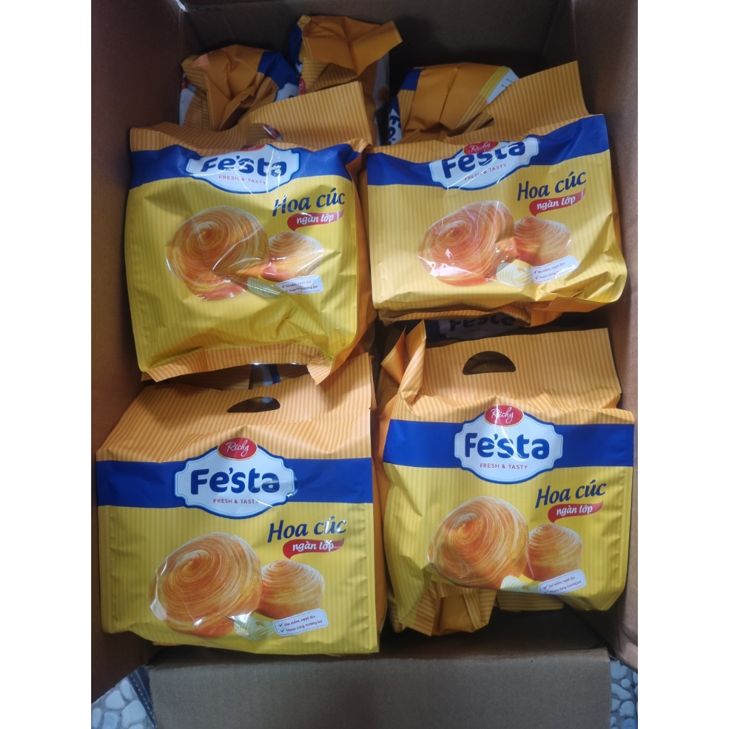 Bánh mì Hoa Cúc ngàn lớp của Richy 100g túi có 3c, date mới tinh