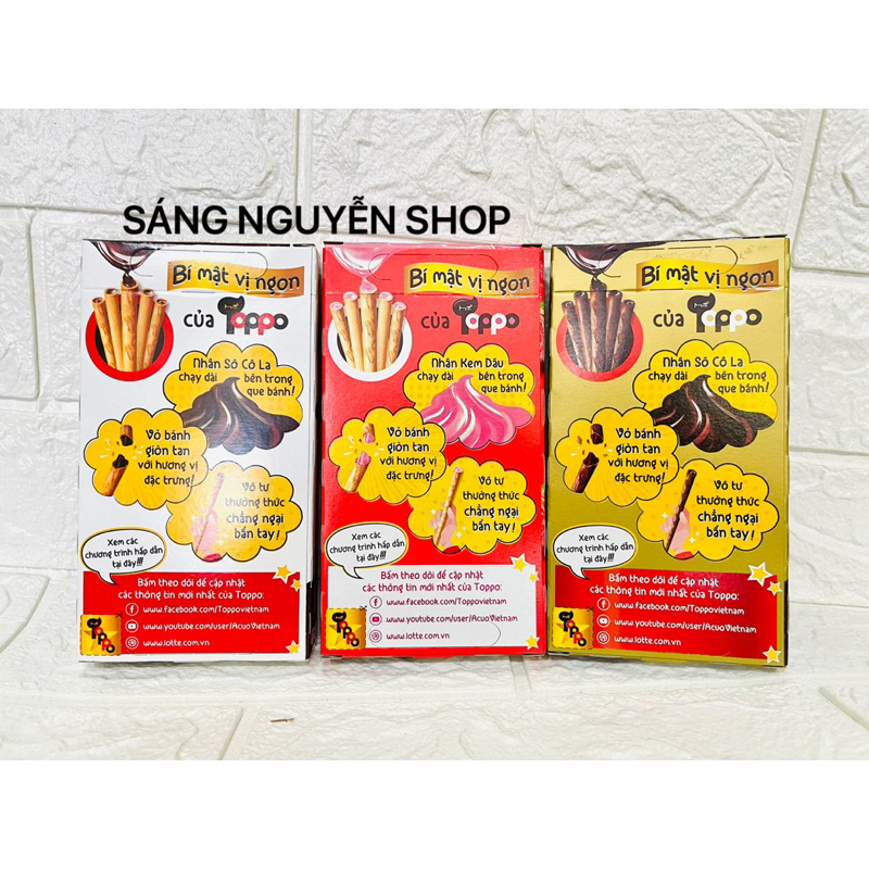 Bánh Que Lotte Toppo 40g Dâu/Vani/Ca Cao