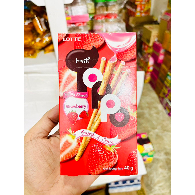 Bánh Que Lotte Toppo 40g Dâu/Vani/Ca Cao