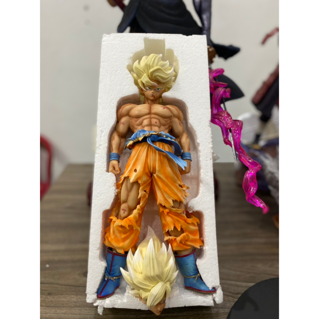 Mô Hình Dragon Ball Goku SS1 Cao 43Cm 2 Đầu Thay Thế  Bản F2 - Odaycomohinh0
