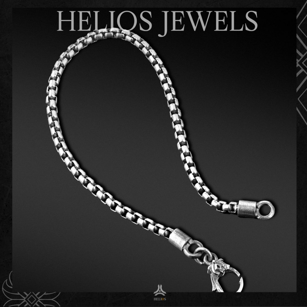 Vòng Tay Bạc S925 Chain Helios Gle x Lotus Helios Silver Original