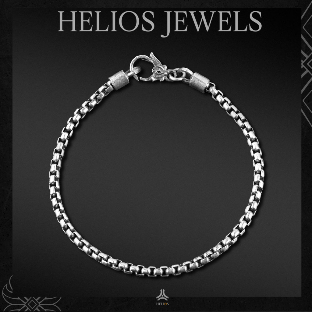 Vòng tay bạc nam, nữ HeliSilver Chain Helios Gle x Lotus S925