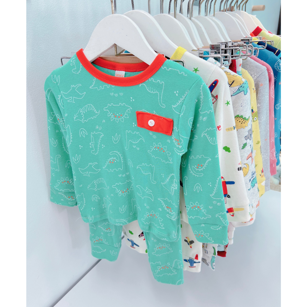 Bộ quần áo dài tay Cater Sài Gòn, vải cotton mềm mịn, co giãn thoải mái cho bé trai, bé gái BD41