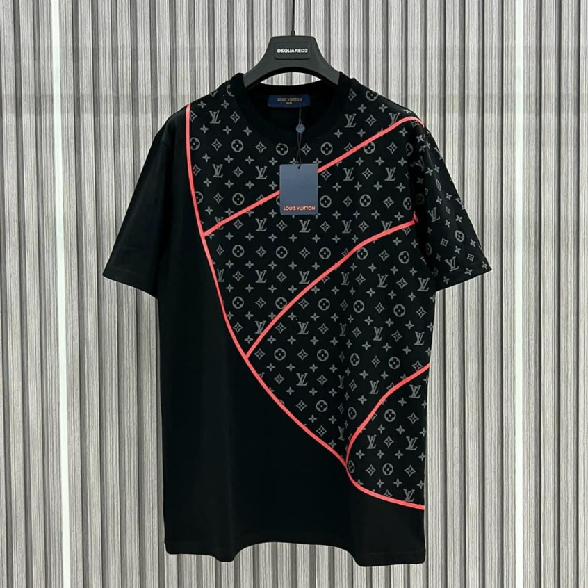 Áo thun LV chỉ đỏ phong cách trẻ trung năng động hottrend 2023, Áo Phông Unisex Nam Nữ #Hot #2023