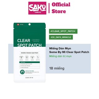  Miếng Dán Mụn Some By Mi 30 Days Miracle Trong Suốt 18 Miếng 