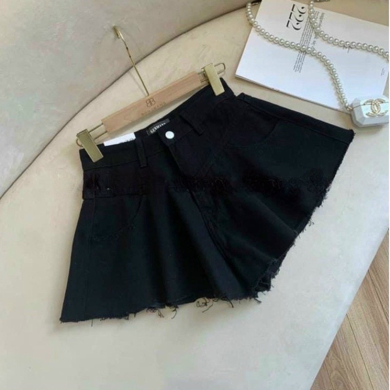 QUẦN JEANS ĐÙI LƯNG CAO ỐNG XOÈ 2 TÚI