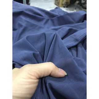 Vải Thun Lưới Dai màu xanh(khổ 1m75)loại dày co giãn 4 chiều  mềm rũ ,may đầm váy ,áo kiểu thiết kế thời trang
