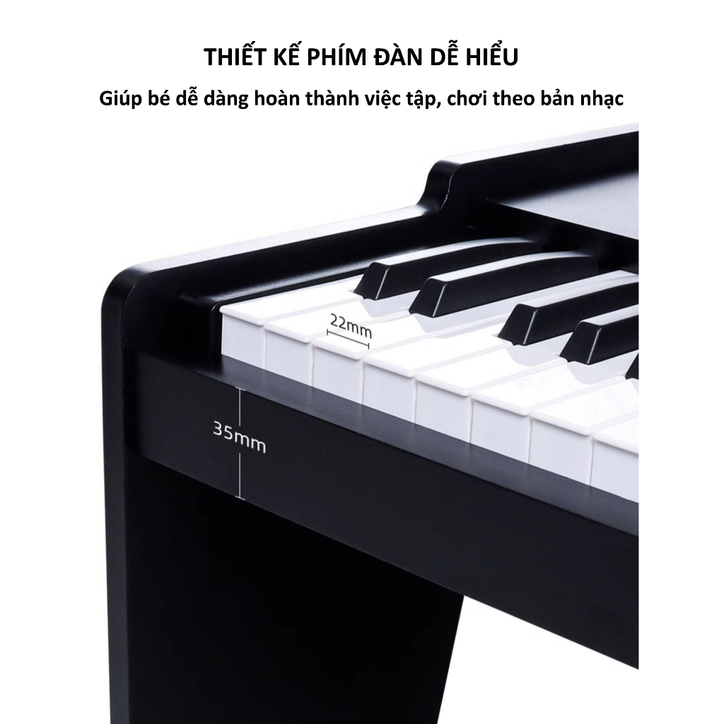 Đàn cho bé tự học tại nhà,Đàn piano mini,Đồ chơi đàn piano cho bé kèm ghế ngồi,Piano mini có Pedal và bảng điều khiển