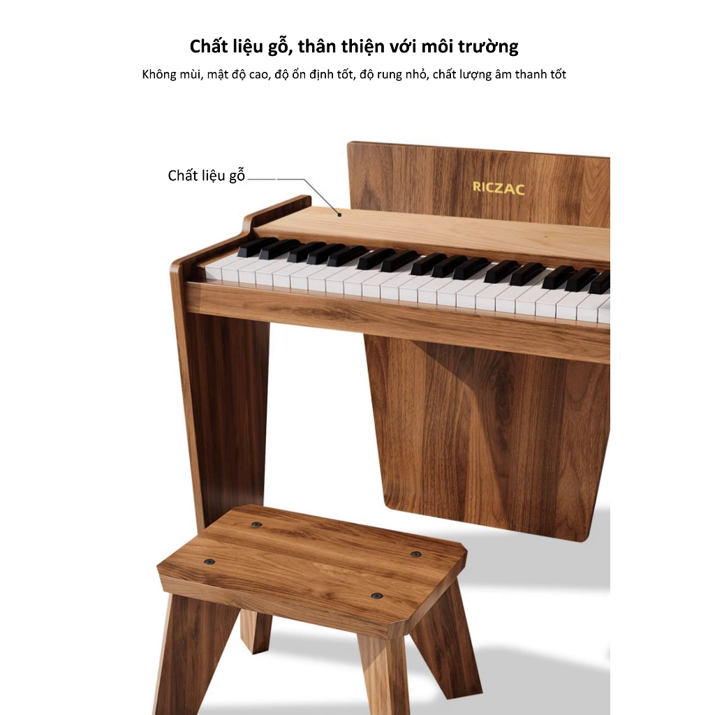 Đàn cho bé tự học tại nhà,Đàn piano mini,Đồ chơi đàn piano cho bé kèm ghế ngồi,Piano mini có Pedal và bảng điều khiển