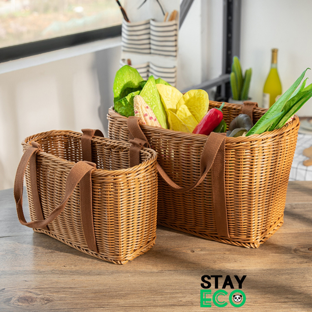 Túi xách thời trang STAY ECO giỏ làn đi chợ đa năng, đựng hoa quả rau củ, picnic tắm biển thân thiện môi trường