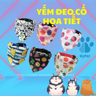 Yếm đeo cổ xinh xắn dành cho thú cưng- yếm cổ chó mèo họa tiết -Kypet