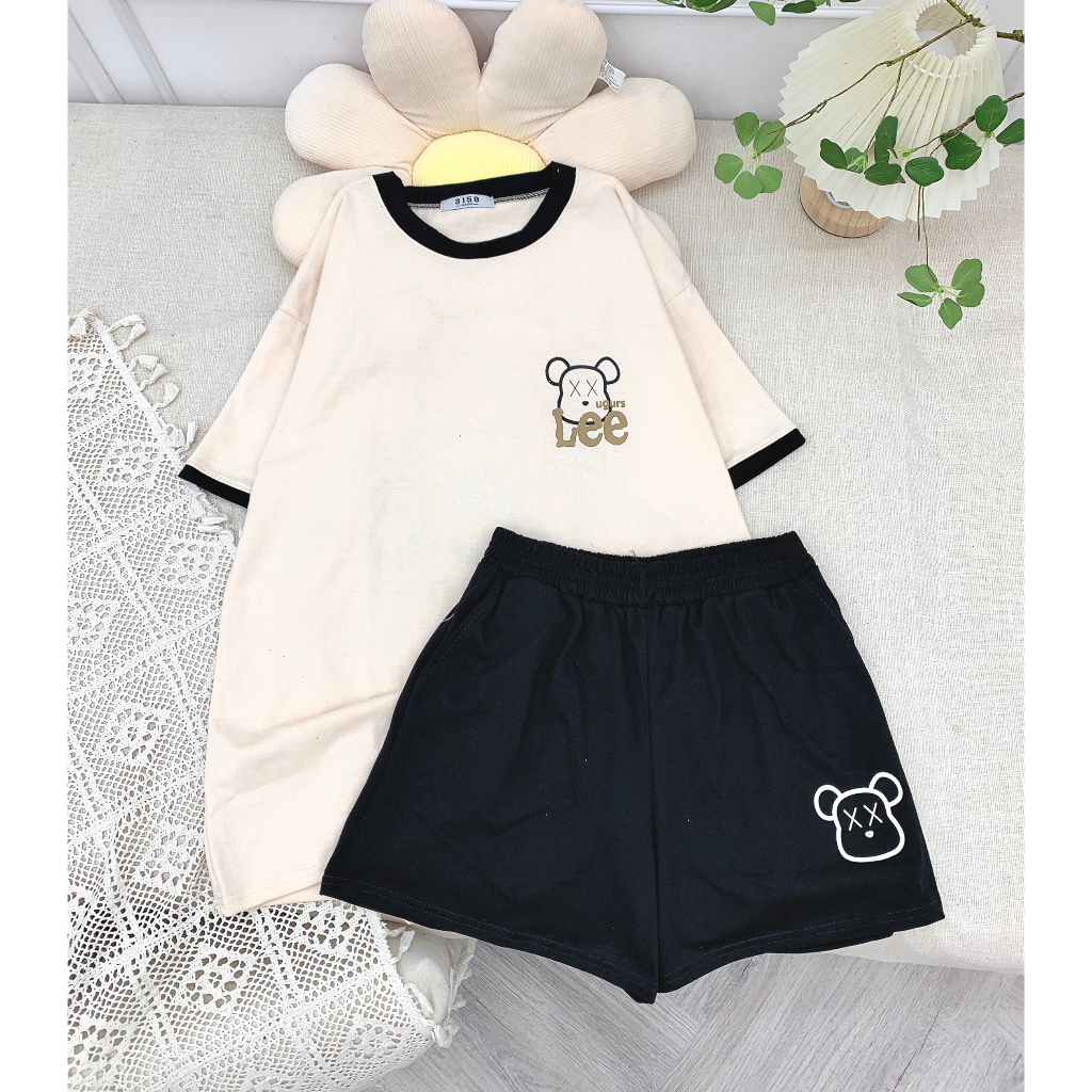 SET BỘ GẤU LEE - COTTON KHÔ 3158 FREESIZE, FULL MÀU, GIỮ PHOM, THOẢI MÁ