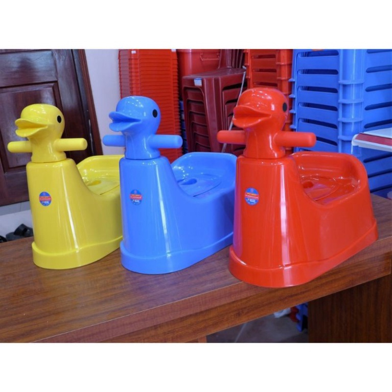 Bô vệ sinh cho bé hình con vịt dễ thương, bô cho bé hình con thỏ nhựa Việt Nhật 5455