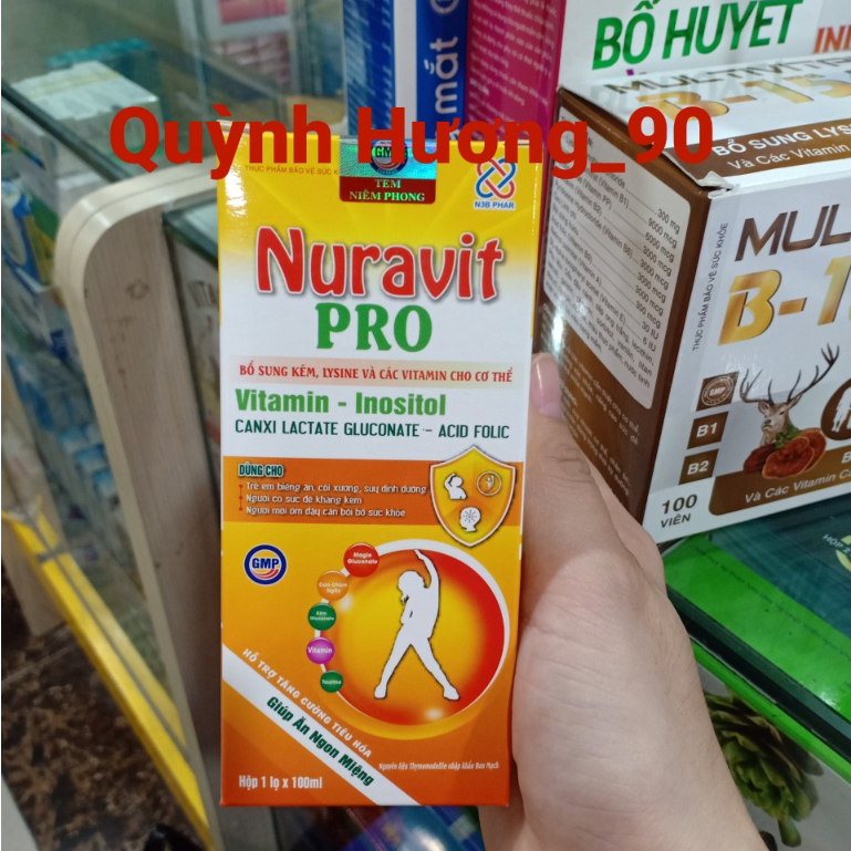 Siro NURAVIT PRO 100ml giúp bổ sung vitamin và khoáng chất cho bé yêu