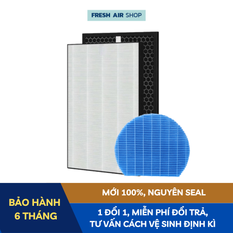 Combo HEPA+THAN màng lọc không khí Sharp KC-W45, Y45, A40, Z40, Z45, B40, B50, C70, 500Y2, 450Y3, BX50, KI-BX50, KI-DX50