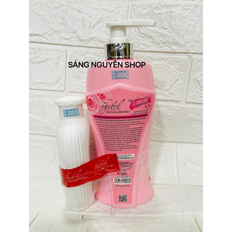 Sữa tắm trắng da TheBol 650ml Tặng Kèm Sữa Tắm Nước Hoa 180g