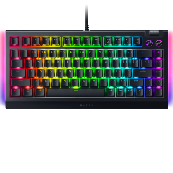 Bàn phím cơ Razer BlackWidow V4 75% - Orange/Green/Yellow Switch - Hàng Chính Hãng