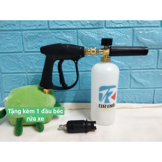 combo súng và bình bột tuyết rửa xe không chạm