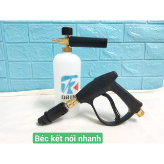 combo súng và bình bột tuyết rửa xe không chạm