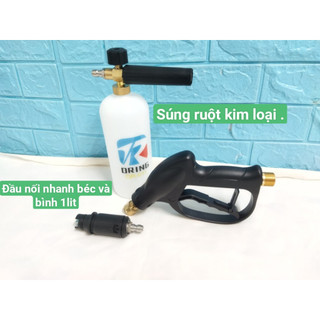 combo súng và bình bột tuyết rửa xe không chạm