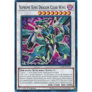 Lá bài thẻ Yugioh Supreme King Dragon Clear Wing - Tặng bọc bài nhựa bảo quản