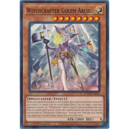 Lá bài thẻ bài Witchcrafter Golem Aruru - Tặng bọc bài nhựa bảo quản