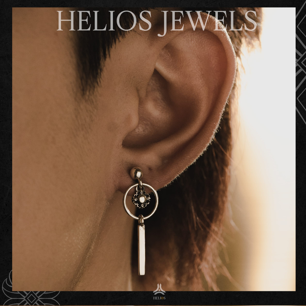 Khuyên tai bạc S925 Clytze Yellow Helios Silver Original KTB332