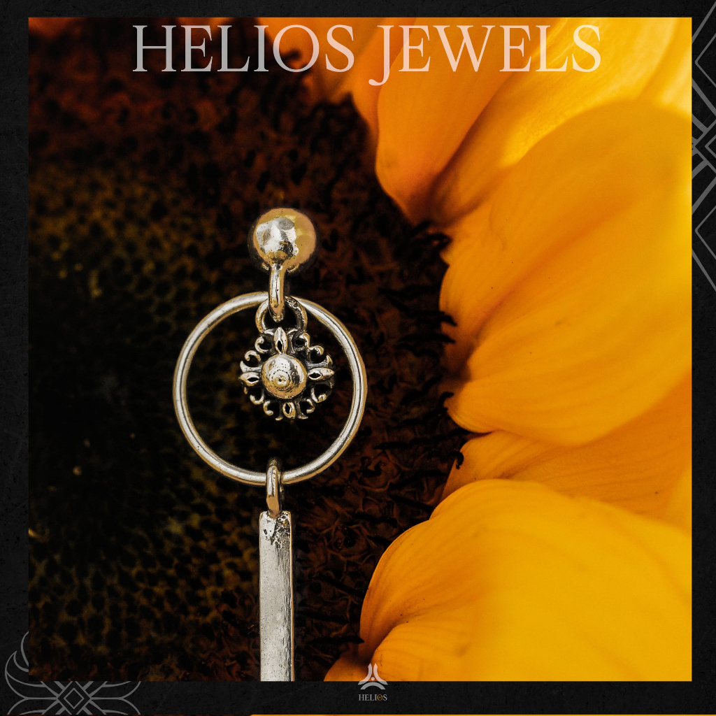 Khuyên tai bạc S925 Clytze Yellow Helios Silver Original KTB332