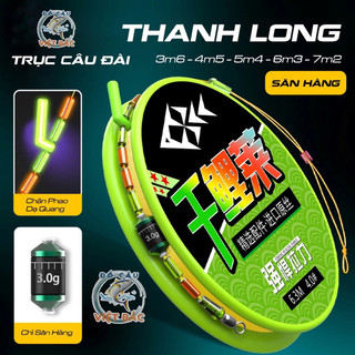 Trục Câu Đài Săn Hàng Thanh Long Cao Cấp Chuyên Câu Cá Lớn Trục Silicon Sẵn Cước Phụ Kiện