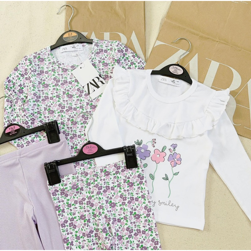 SET 2 BỘ HOA TRẮNG TÍM BÉ GÁI