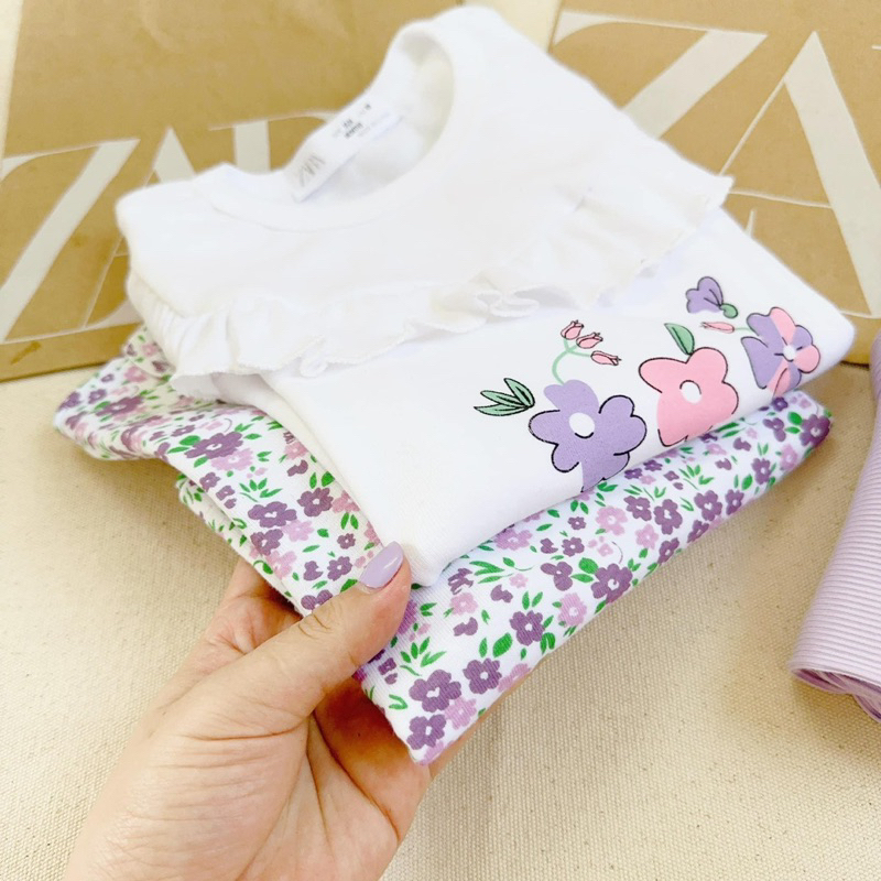 SET 2 BỘ HOA TRẮNG TÍM BÉ GÁI