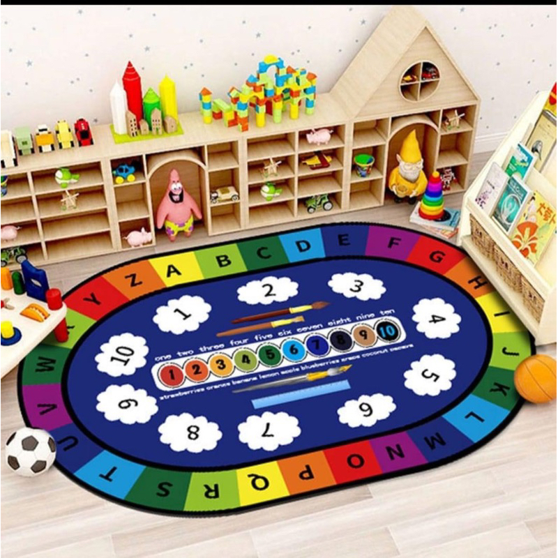 Thảm Montessori 2m x3m và kt 1m6*2m2 dệt bali Lụa Nhung nì Cao Cấp