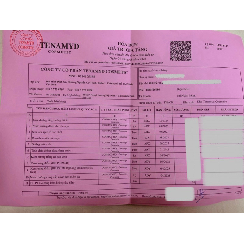 TINH CHẤT CHỐNG NẮNG DẠNG NƯỚC - TENAMYD - AQUA SUN SERUM SPF50/PA+++Kem chống nắng nâng tone trắng da