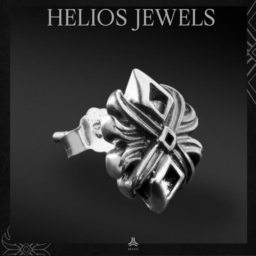 Khuyên tai bạc nam, nữ HeliSilver Lotus Buds Stud Earrings Helios Original S925 KTB309