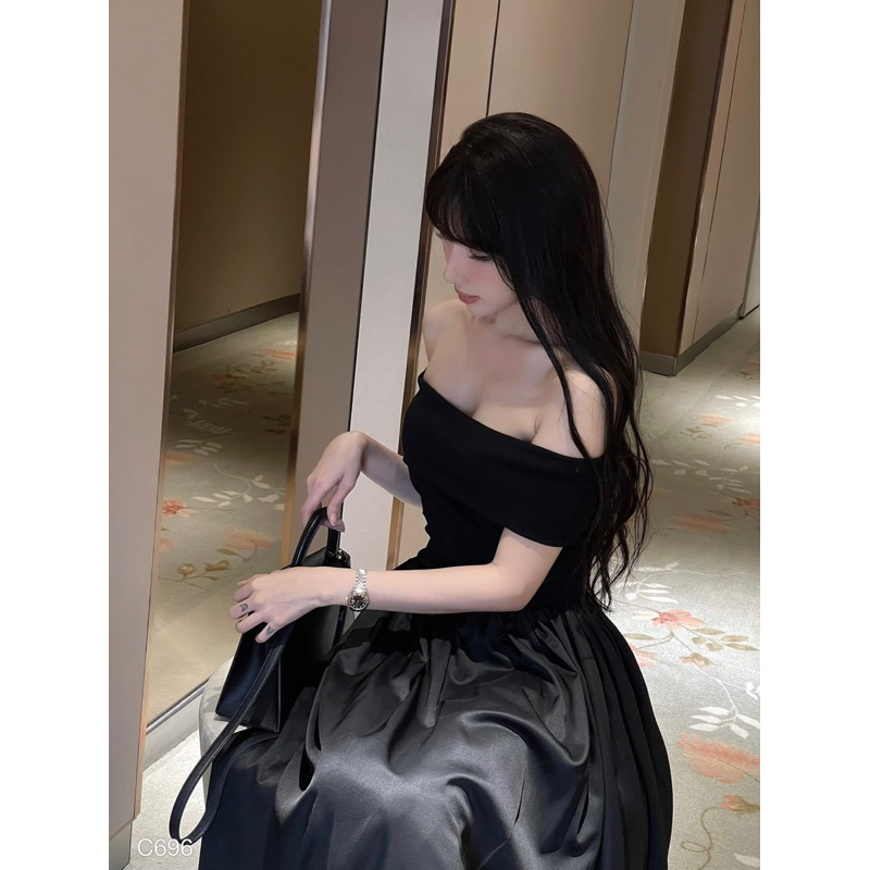 Đầm maxi trễ vai LéNa sang trọng thanh lịch hằng ngày