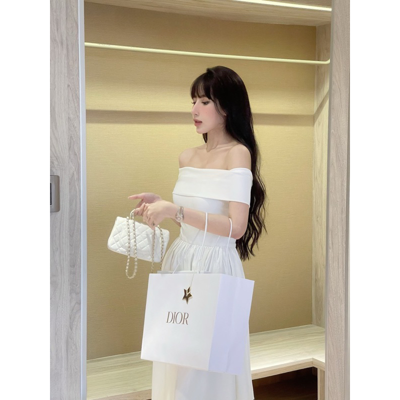 Đầm maxi trễ vai LéNa sang trọng thanh lịch hằng ngày