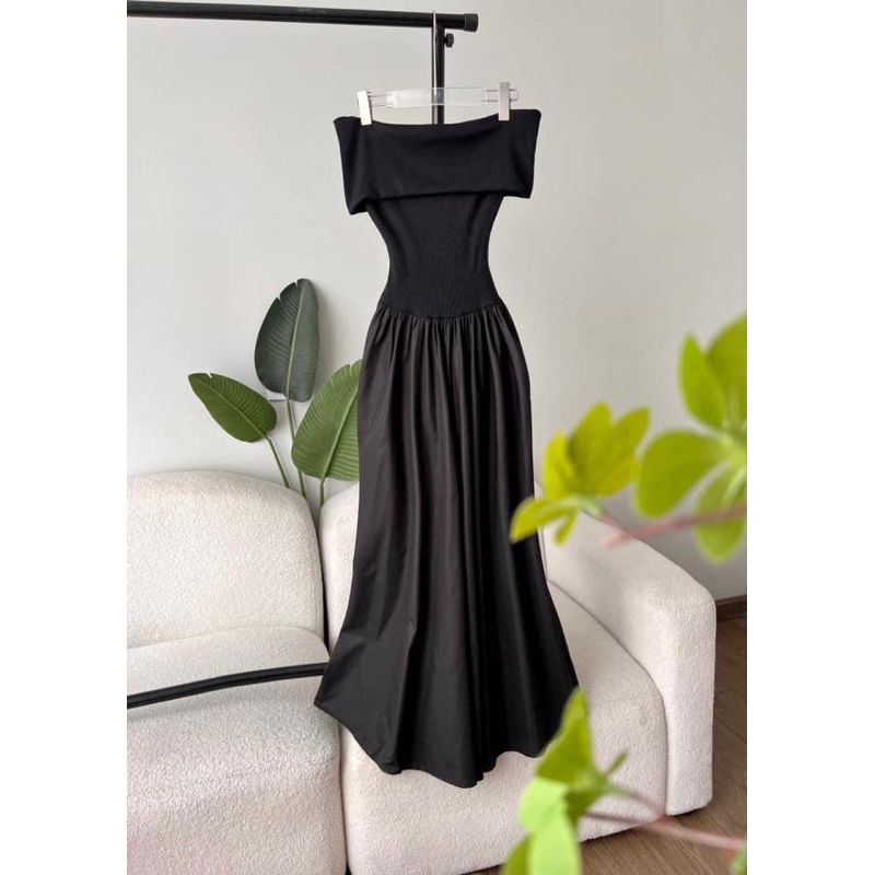 Đầm maxi trễ vai LéNa sang trọng thanh lịch hằng ngày