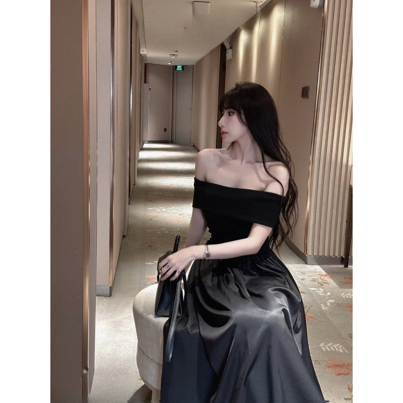 Đầm maxi trễ vai LéNa sang trọng thanh lịch hằng ngày