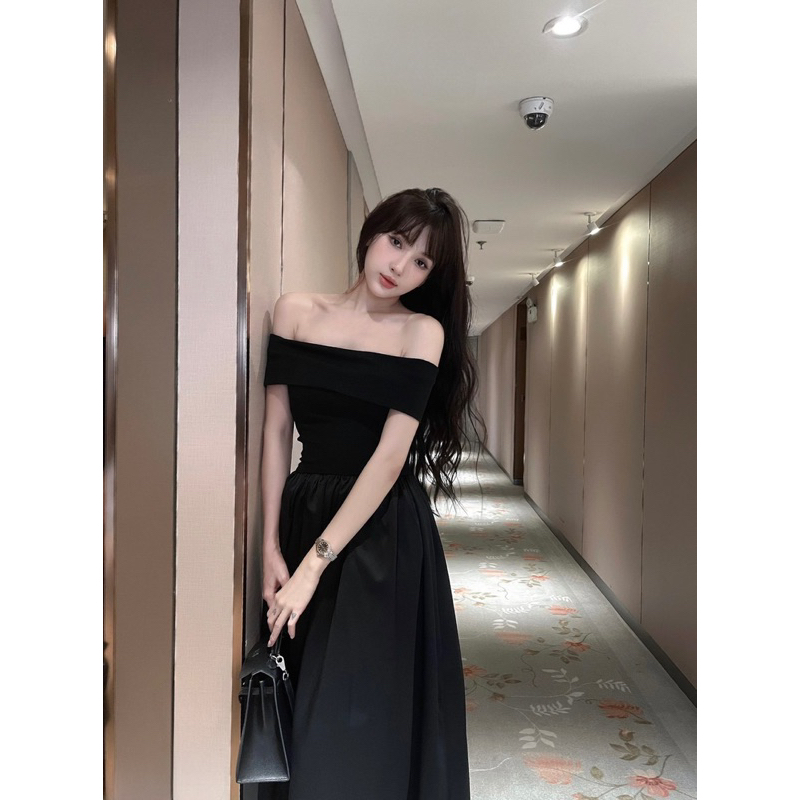 Đầm maxi trễ vai LéNa sang trọng thanh lịch hằng ngày