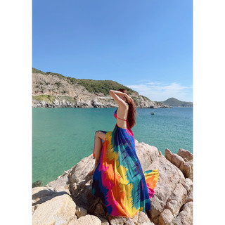 Maxi loang màu Khoét eo TKCC