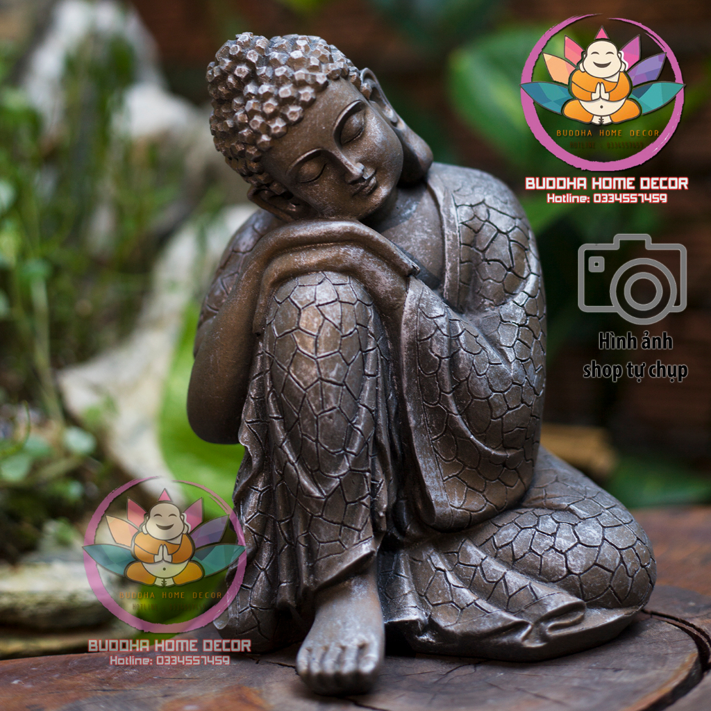Tượng Phật An Nhiên Tự Tại cao 20 cm Trang trí nhà cửa phong thủy