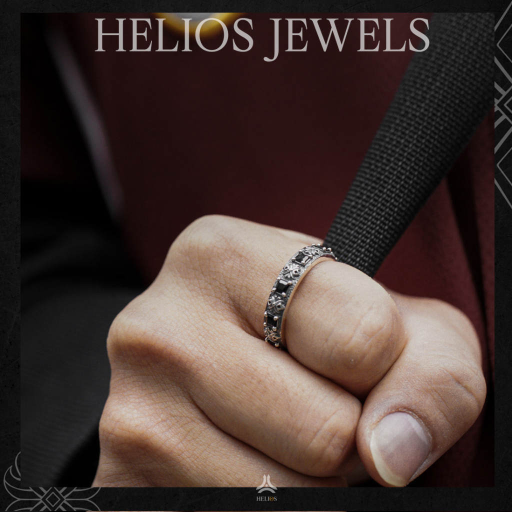 Nhẫn bạc nam, nữ HeliSilver Stone Lotus Helios Original S925