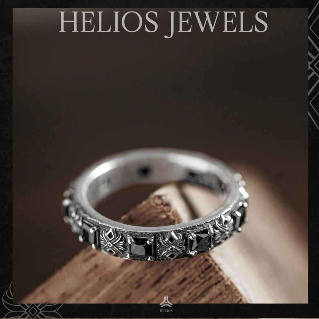 Nhẫn bạc nam, nữ HeliSilver Stone Lotus Helios Original S925