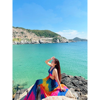 Maxi loang màu Khoét eo TKCC