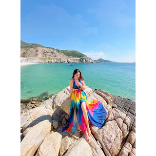 Maxi loang màu Khoét eo TKCC