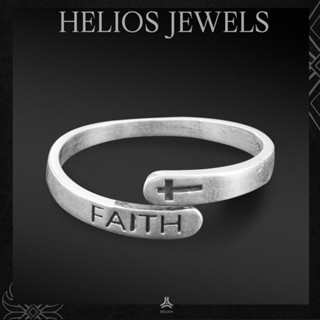 Nhẫn bạc nam, nữ HeliSilver FAITH FREESIZE Helios Original s925 NBN0175