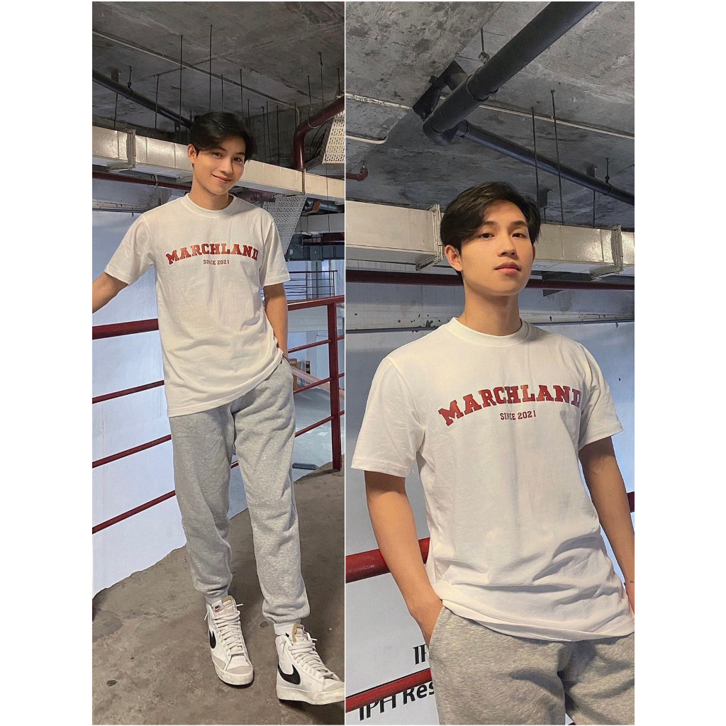 ÁO THUN BASIC LOGO NHIỀU MÀU COTTON BO CỔ GÂN CHÍNH HÃNG MARCHLAND