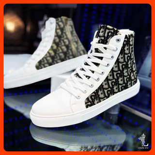 Giày Cao Cổ Nam Thời Trang Cao Cấp Luxury White High Neck Trending 2023